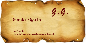 Gonda Gyula névjegykártya