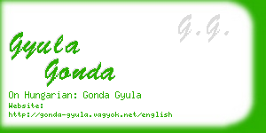 gyula gonda business card